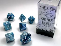Accesorios - Lustrous Slate/White  - Polyhedral 7-Die set