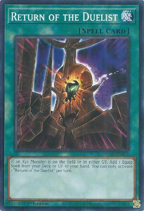 Return of the Duelist (card) - Duelist's Advance DUAD-EN071 Common