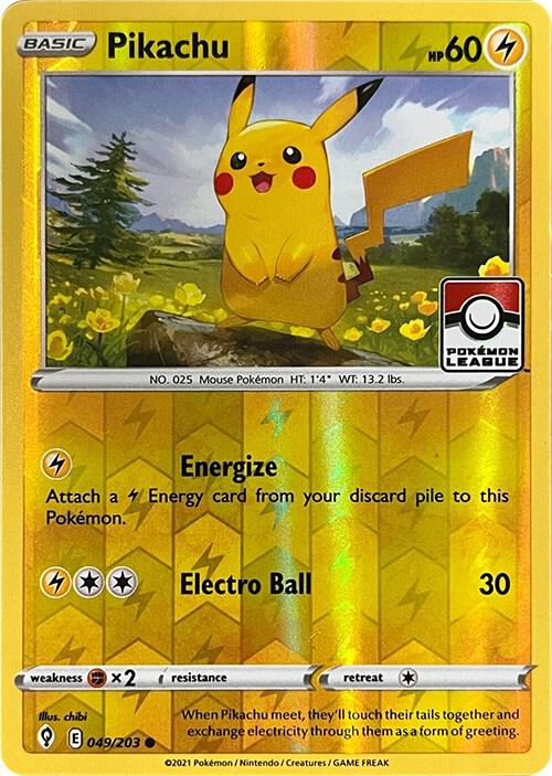 Pikachu - 049/203 (Pokemon League) - League & Championship Cards (PR)