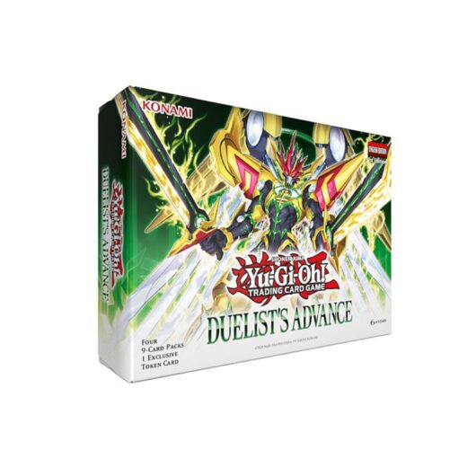 Caja con 4 sobres de Duelist Advance y 1 de 5 tokens card